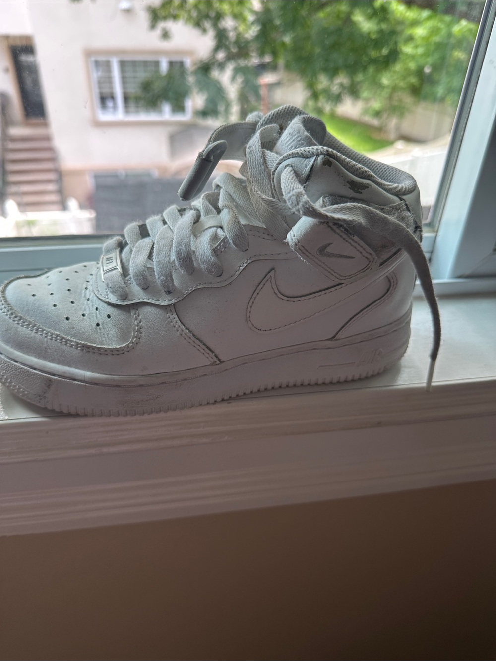 Nike White high Top Leather Sneakers